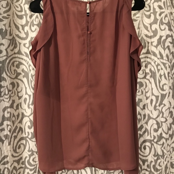 Charlotte Russe Mauve/Pink Cold Shoulder Blouse - Picture 5 of 5